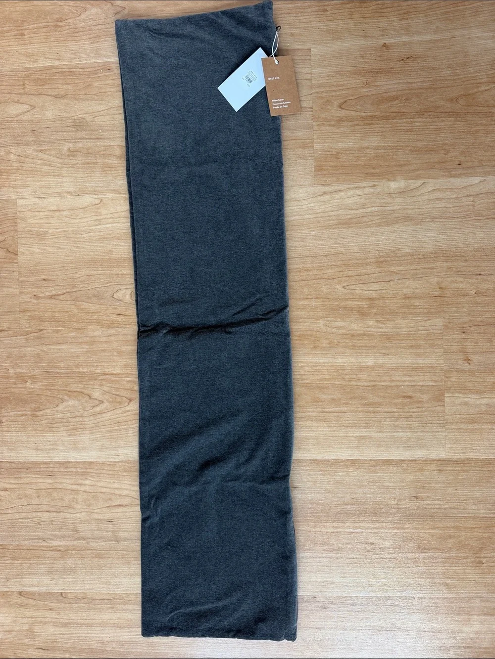 WEST ELM - Charcoal Gray Suede Lumbar Pillow Cover